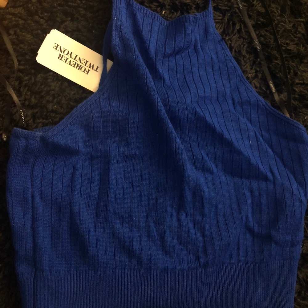 Blue halter top forever 21 NEVER WORN